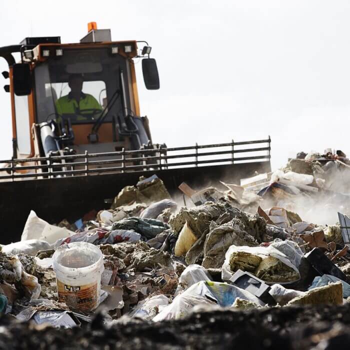 Landfill mining af blandet affald