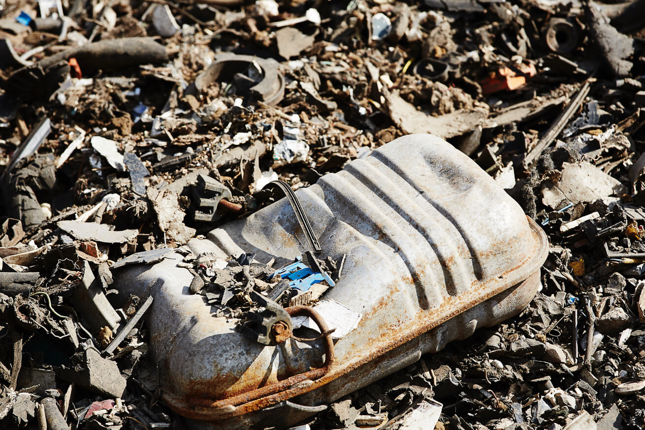 Landfill mining af shredderaffald