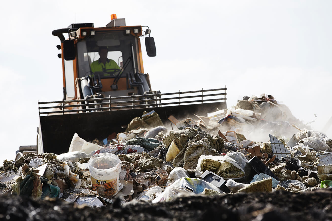 Landfill mining af blandet affald